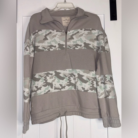 Simply Southern Tops - Simply Southern Camo Quarter Zip Pullover